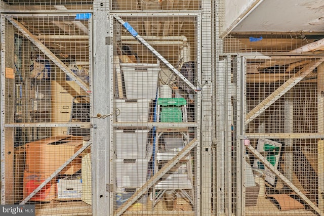 view of storage area