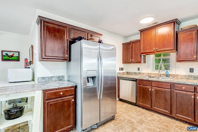 654 Bybee Rd, Louisa, VA 23093 - kitchen featuring stainless steel appliances, a sink, and light countertops