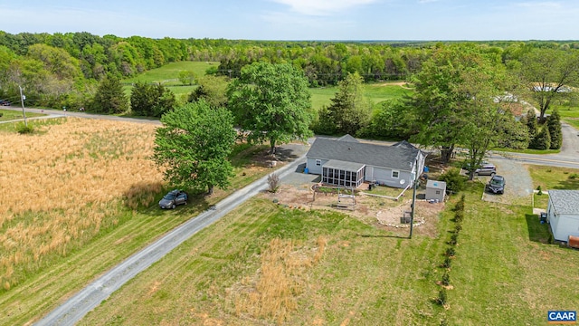 654 Bybee Rd, Louisa, VA 23093 - aerial view of property and surrounding area with a forest