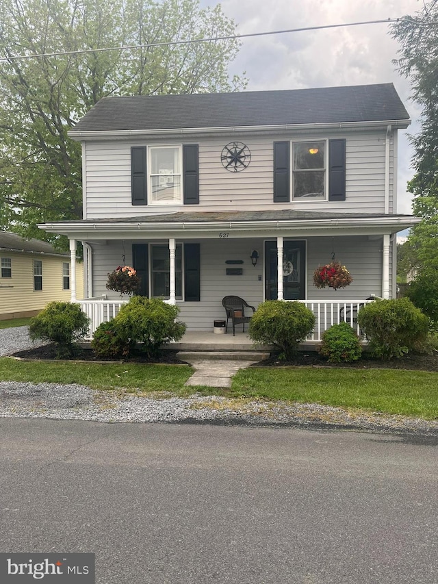 627 Ash St, Strasburg, VA 22657 - view of front of house featuring a porch