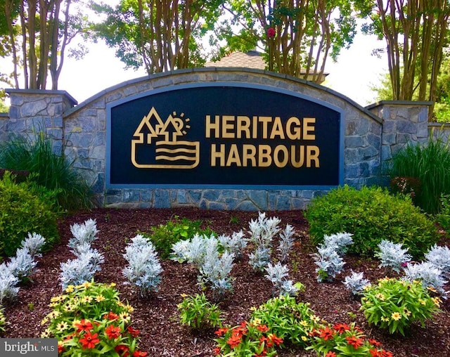 view of community sign