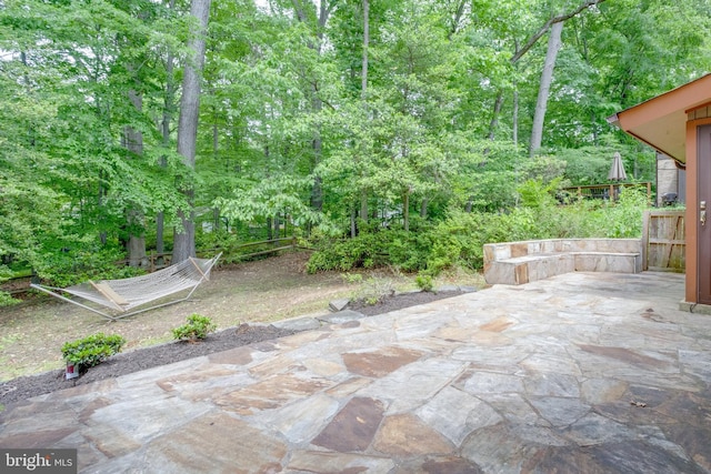 view of patio with fence