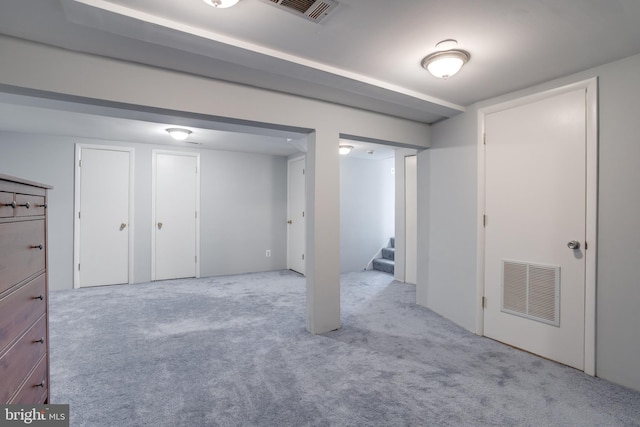 unfurnished bedroom with carpet floors