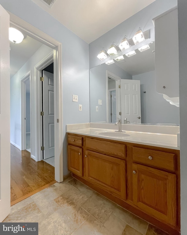 bathroom with vanity