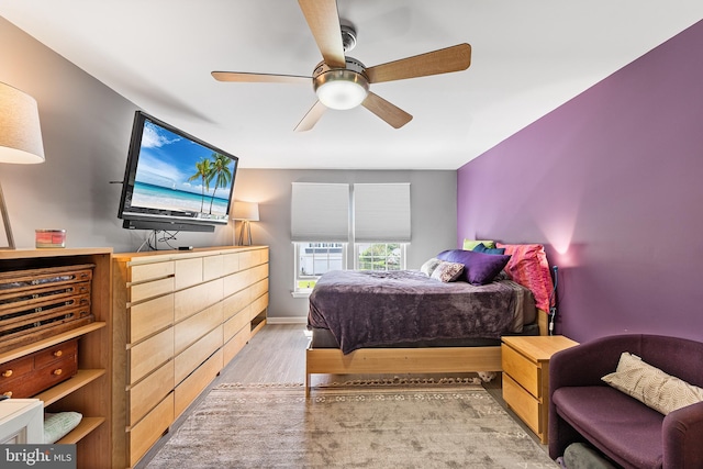 1 Deep Pond Dr, Spring City, PA 19475 - bedroom with light wood-style floors and ceiling fan