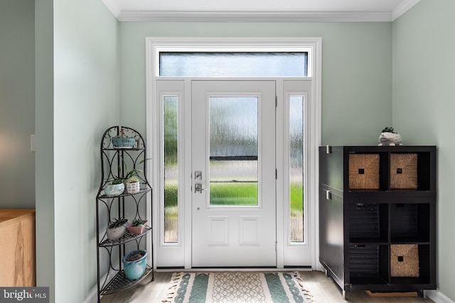 1 Deep Pond Dr, Spring City, PA 19475 - doorway featuring ornamental molding and wood finished floors
