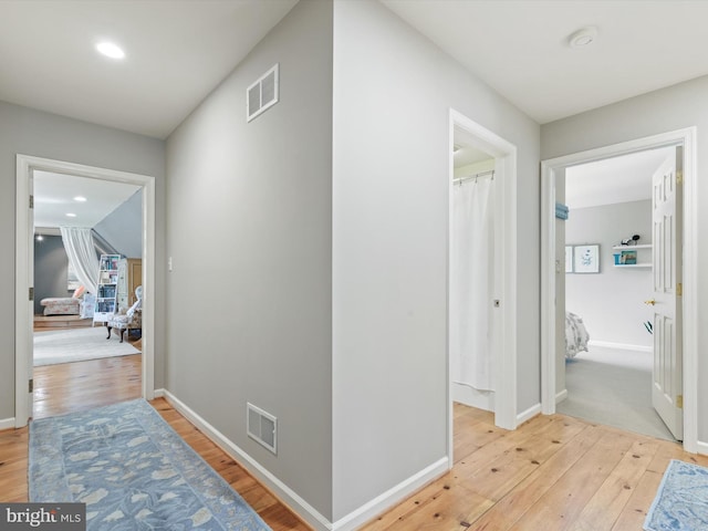 744 Goose Neck Dr, Lititz, PA 17543 - hall featuring light wood-style floors, baseboards, and recessed lighting