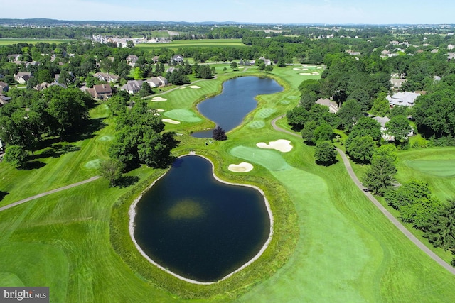 744 Goose Neck Dr, Lititz, PA 17543 - aerial view of property's location featuring a nearby body of water, a golf club, nearby suburban area, and a tree filled landscape
