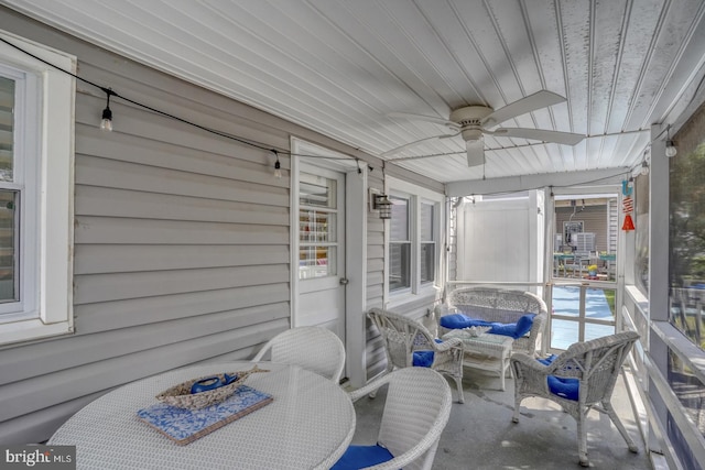 2 E Atlantic St Unit 1, Fenwick Island, DE 19944 - sunroom with a ceiling fan