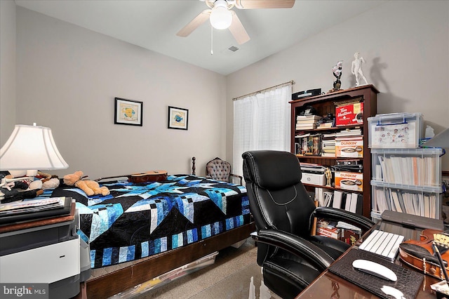 176 Bobbys Branch Rd Unit 56, Millsboro, DE 19966 - bedroom featuring a desk and ceiling fan