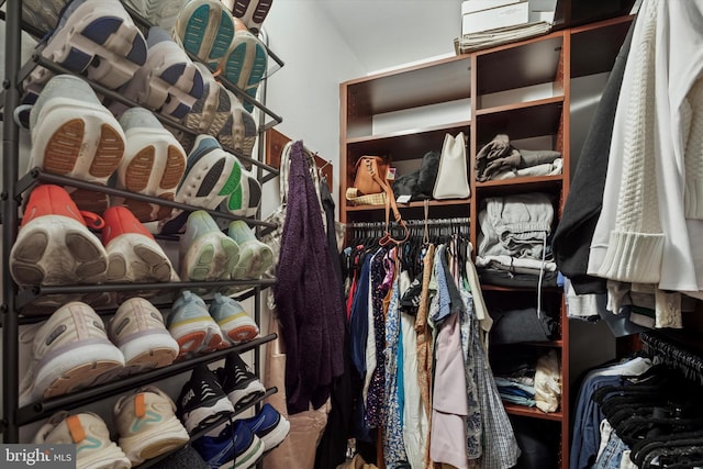 view of walk in closet