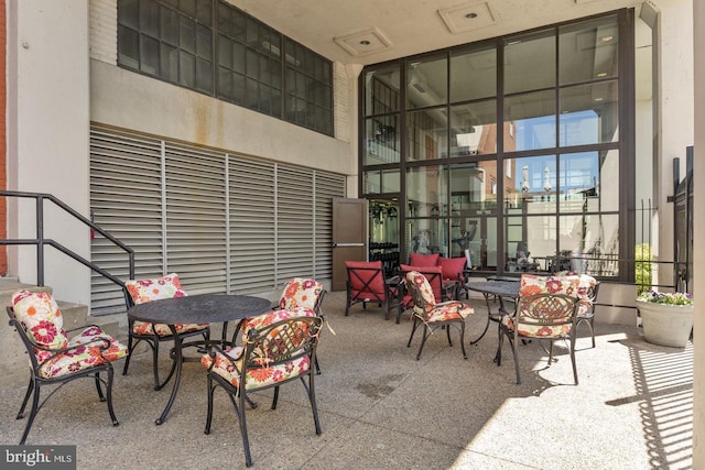 view of patio with outdoor dining area