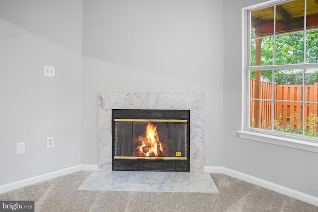 3104 Dynasty Dr, District Heights, MD 20747 - detailed view of a premium fireplace, carpet floors, and baseboards