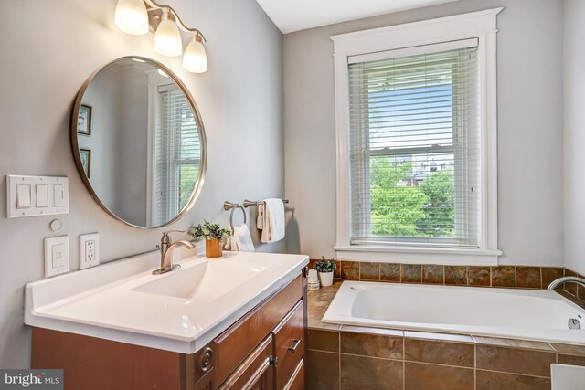 1326 Otis Pl NW, Washington, DC 20010 - full bathroom featuring vanity and a garden tub
