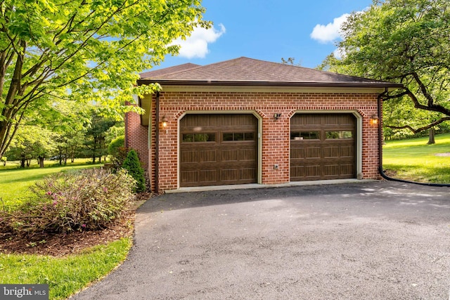 garage with driveway