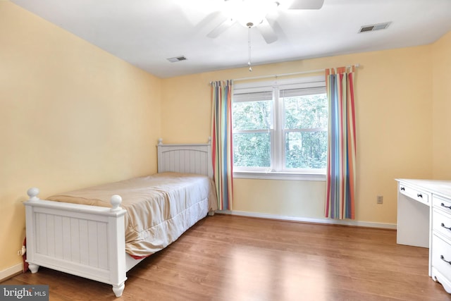 2158 Sebastian Rd, Fredericksburg, VA 22405 - bedroom with wood finished floors, baseboards, and ceiling fan