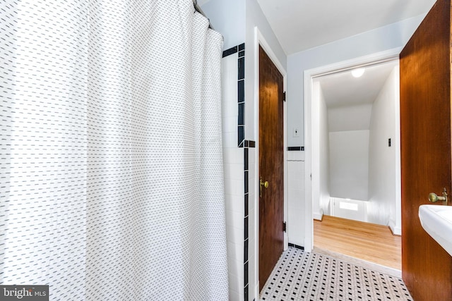 1417 Glendale Rd, Baltimore, MD 21239 - full bath with a shower with shower curtain and baseboards