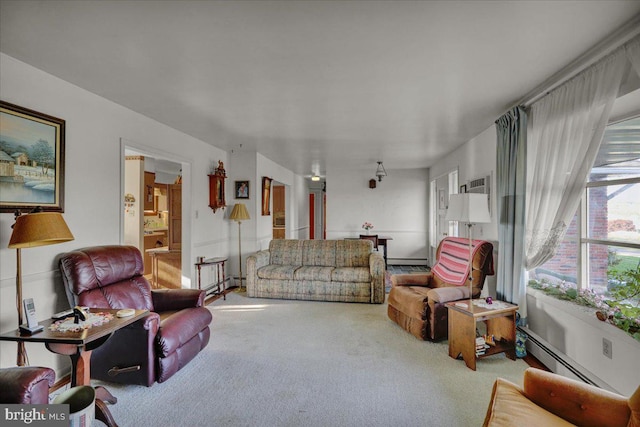 70 Miller Rd, Kutztown, PA 19530 - living area with carpet and a baseboard heating unit