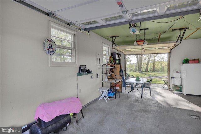 70 Miller Rd, Kutztown, PA 19530 - garage featuring a porch and a garage door opener