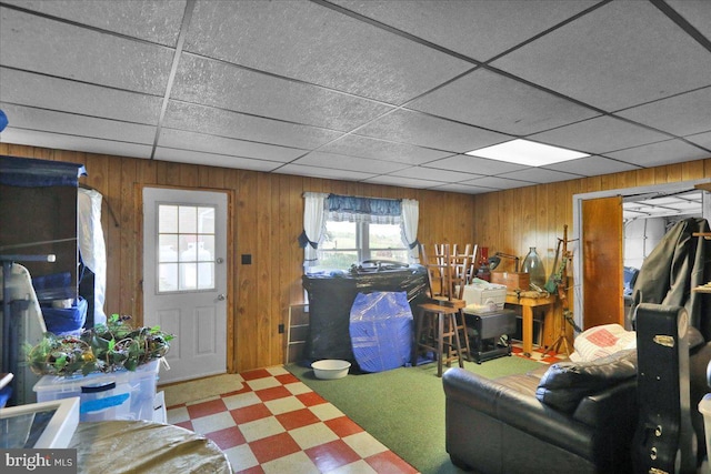 70 Miller Rd, Kutztown, PA 19530 - interior space featuring tile patterned floors, plenty of natural light, and wood walls