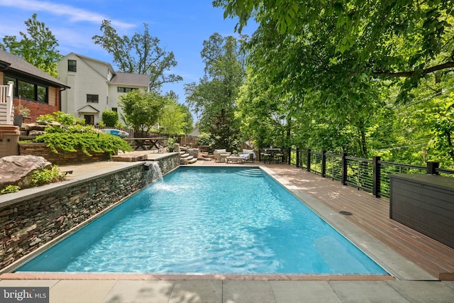 3175 21st St N, Arlington, VA 22201 - view of swimming pool with a patio, fence, and a fenced in pool