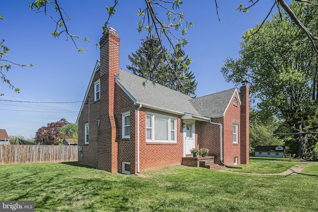 6226 Long Meadow Dr, Sykesville, MD 21784 - view of front of home featuring a chimney, brick siding, and a shingled roof