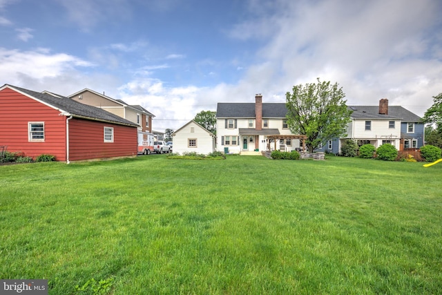 view of grassy yard