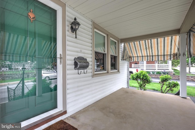 view of patio with covered porch