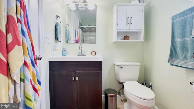 246 Choptank Rd, Stafford, VA 22556 - full bathroom with vanity, toilet, baseboards, and a shower with curtain