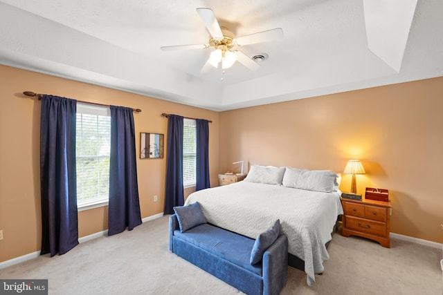 100 Lucy Long Ct, Stephens City, VA 22655 - bedroom with light carpet, a raised ceiling, and baseboards