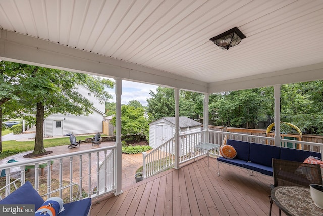100 Lucy Long Ct, Stephens City, VA 22655 - wooden deck featuring an outdoor hangout area