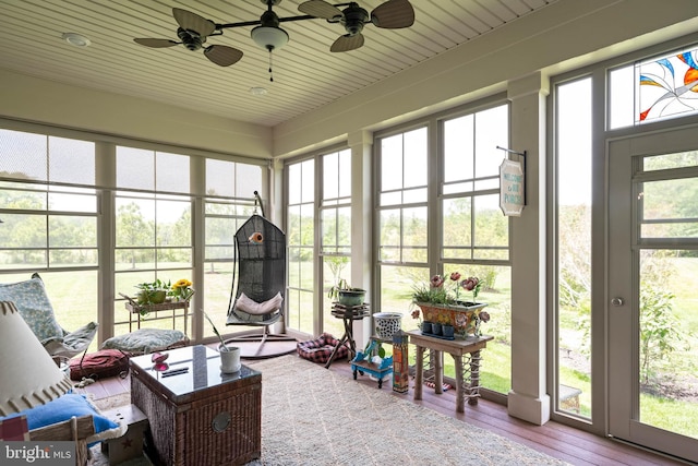 23593 Robalo Rd, Frankford, DE 19945 - sunroom / solarium featuring ceiling fan