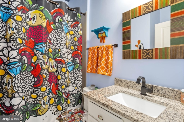23593 Robalo Rd, Frankford, DE 19945 - full bath with vanity and a shower with shower curtain