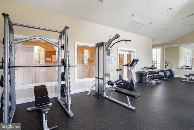 23593 Robalo Rd, Frankford, DE 19945 - exercise room featuring plenty of natural light and baseboards