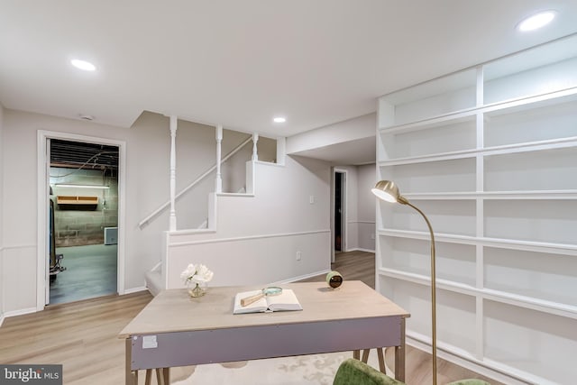 6488 Davis Ford Rd, Manassas, VA 20111 - office area with light wood-style flooring and recessed lighting