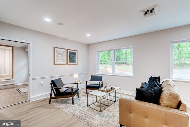 6488 Davis Ford Rd, Manassas, VA 20111 - sitting room featuring light wood-style floors, baseboards, and recessed lighting