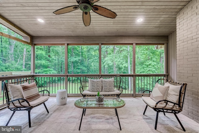 6488 Davis Ford Rd, Manassas, VA 20111 - sunroom featuring ceiling fan and healthy amount of natural light