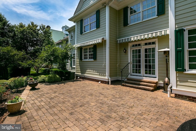 view of patio featuring entry steps