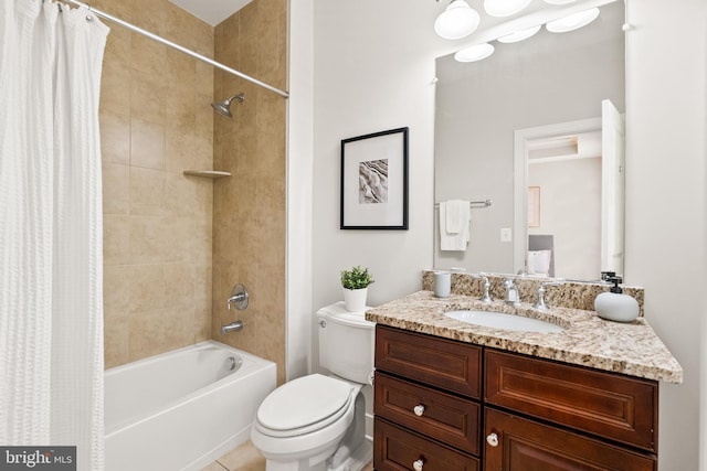 44521/2 Macarthur Blvd NW, Washington, DC 20007 - bathroom with vanity, shower / tub combo with curtain, and toilet