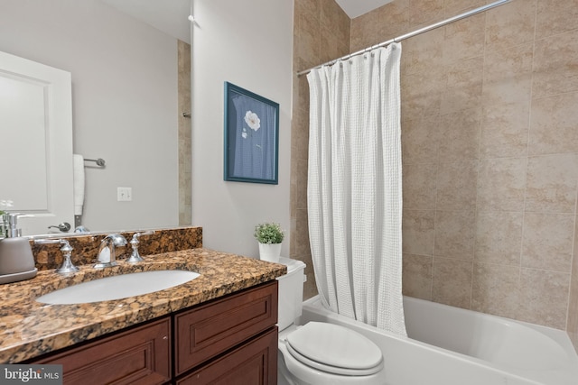 44521/2 Macarthur Blvd NW, Washington, DC 20007 - bathroom featuring vanity, toilet, and shower / tub combo