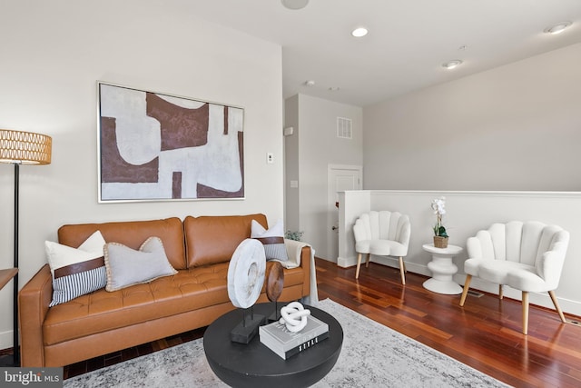 44521/2 Macarthur Blvd NW, Washington, DC 20007 - living room featuring wood finished floors, baseboards, and recessed lighting