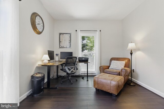 43253 Katie Leigh Ct, Ashburn, VA 20147 - office area featuring wood finished floors and baseboards