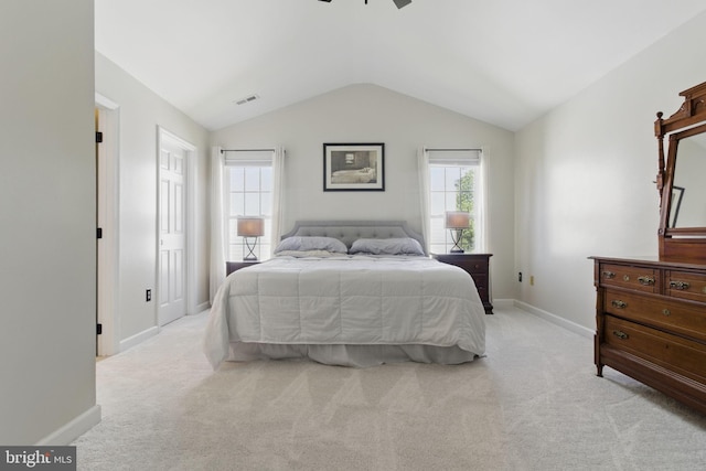 43253 Katie Leigh Ct, Ashburn, VA 20147 - carpeted bedroom with lofted ceiling, baseboards, and ceiling fan