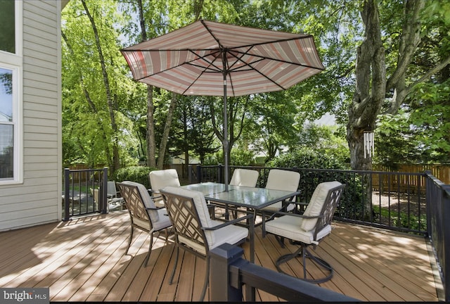 43253 Katie Leigh Ct, Ashburn, VA 20147 - wooden deck with outdoor dining area