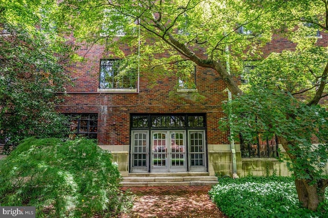 1305 Broom St Unit 105, Wilmington, DE 19806 - back of property featuring french doors and brick siding