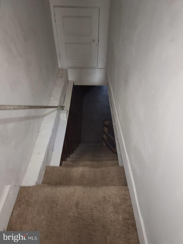 1018 N Bentalou St, Baltimore, MD 21216 - stairs with carpet flooring