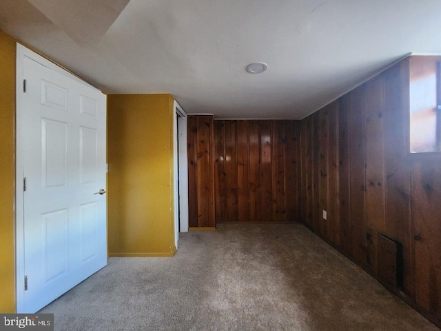 1018 N Bentalou St, Baltimore, MD 21216 - finished below grade area with carpet flooring and wood walls