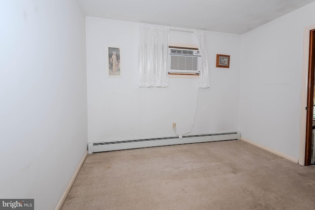 424 Alameda Pkwy, Arnold, MD 21012 - carpeted empty room featuring a baseboard heating unit, baseboards, and a wall unit AC