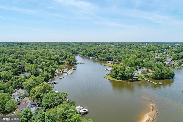 424 Alameda Pkwy, Arnold, MD 21012 - bird's eye view of a large body of water and a heavily wooded area