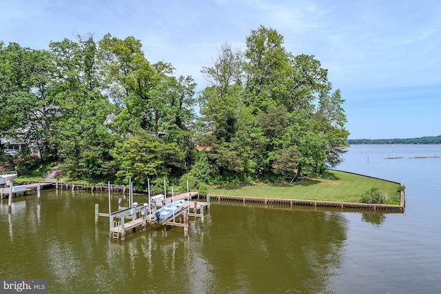 424 Alameda Pkwy, Arnold, MD 21012 - dock featuring boat lift and a water view